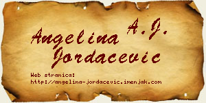 Angelina Jordačević vizit kartica